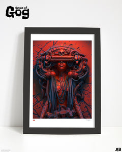 The Oracle - red - original art print